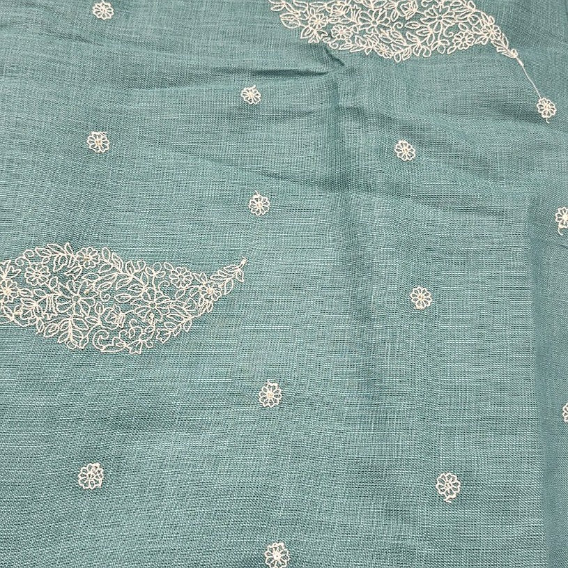 Embroidery Linen Fabric - EB13582 - Flat fabric