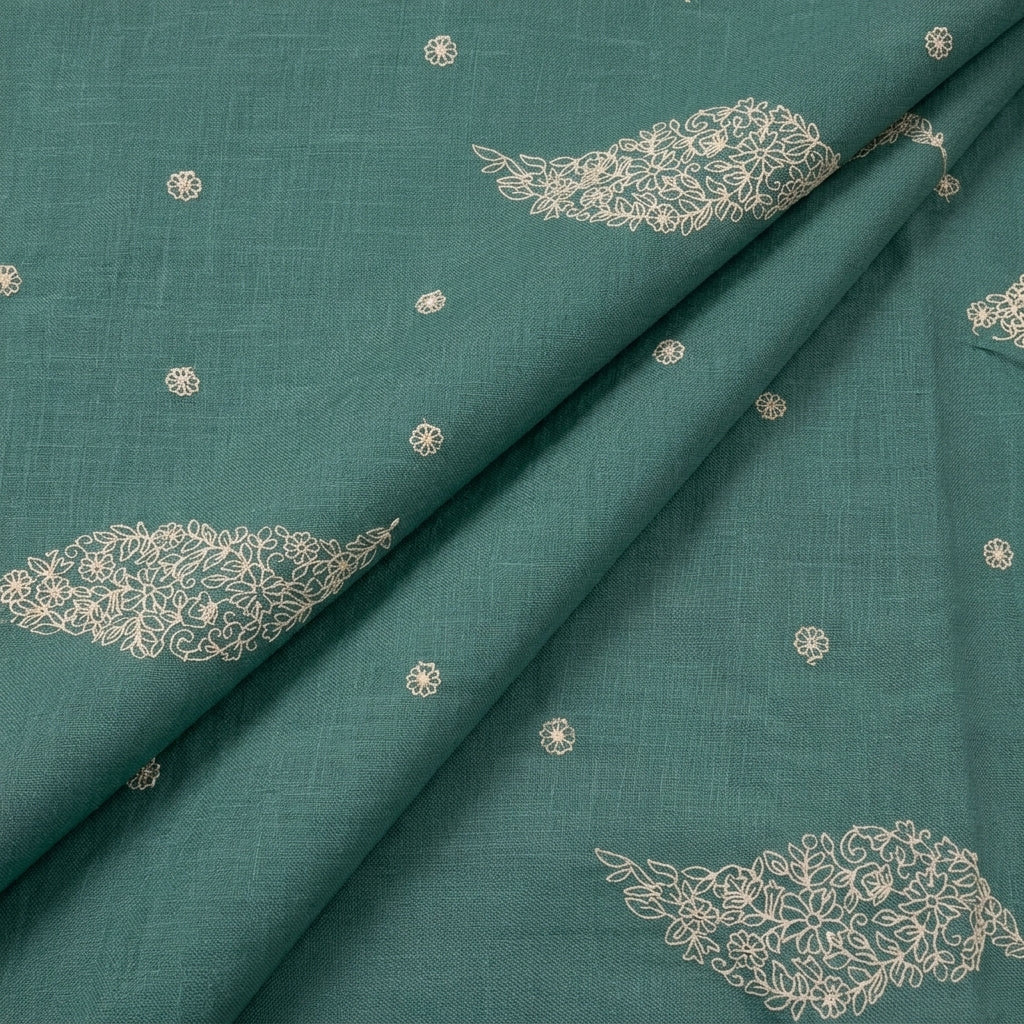 Embroidery Linen Fabric - EB13582 - folds