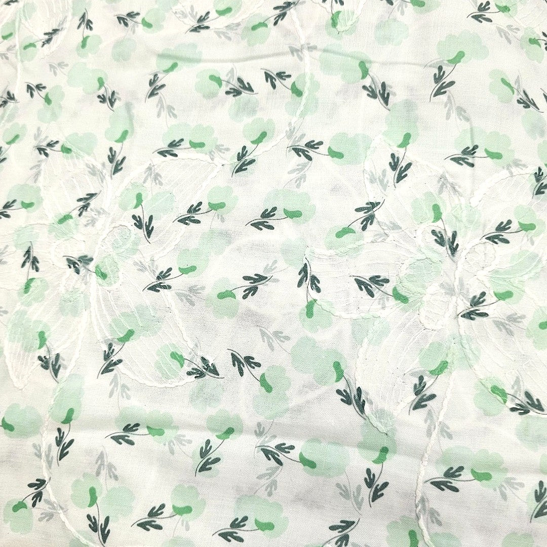 Embroidery Cotton Fabric - EB13585 - Flat fabric