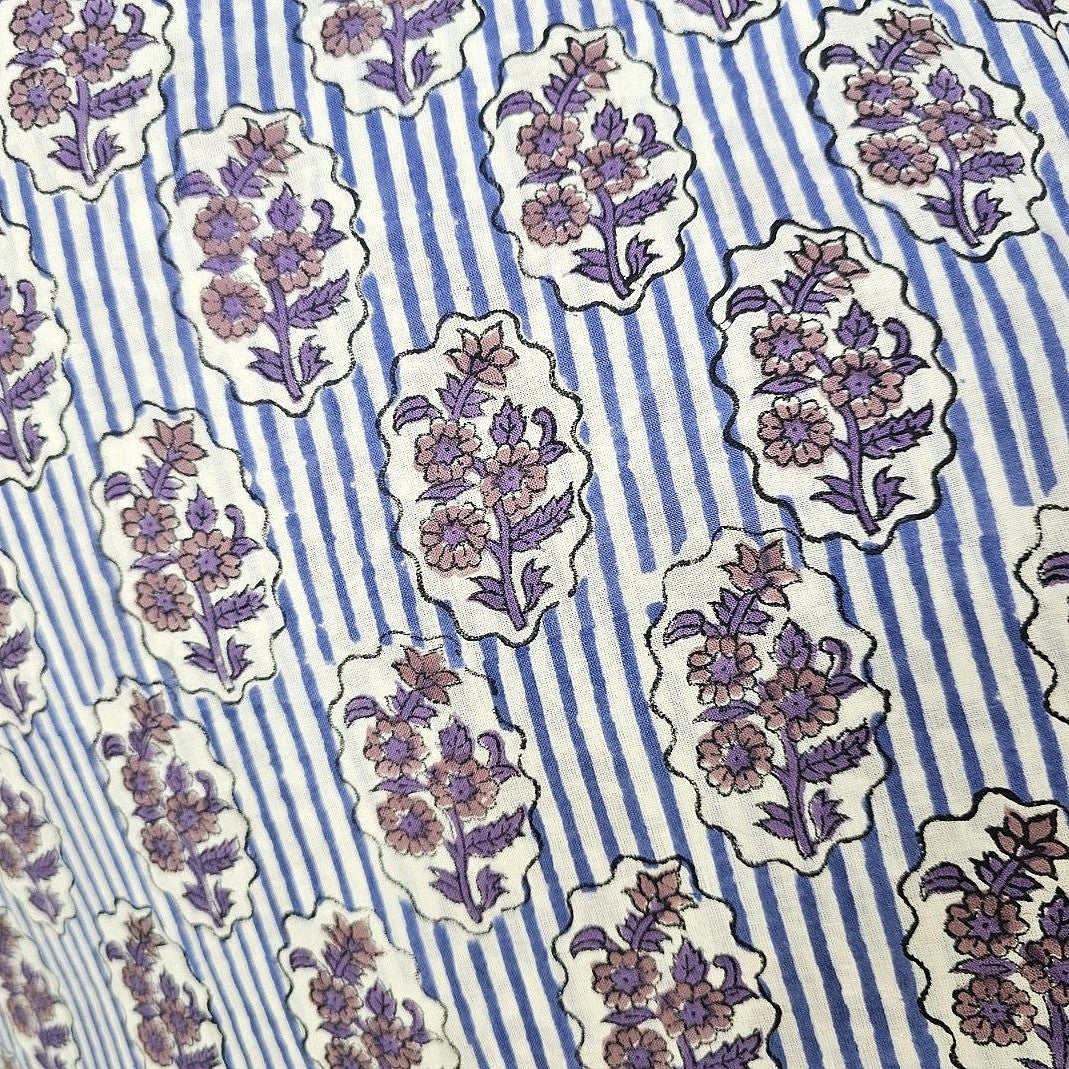White Floral Cotton Fabric - EB13604 - EB13604 - Flat fabric