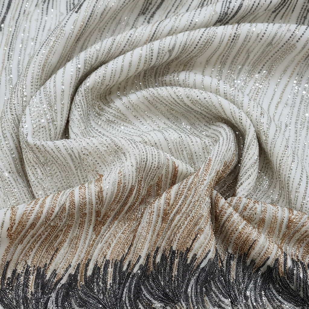 Embroidery Net Fabric - EB13615 - Swirl