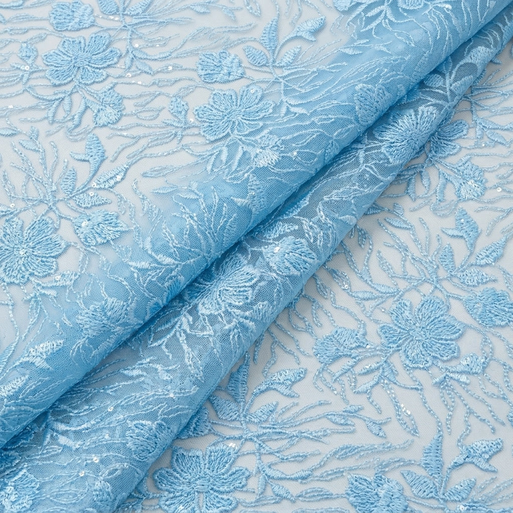 Embroidery Net Fabric - EB13650 - folds
