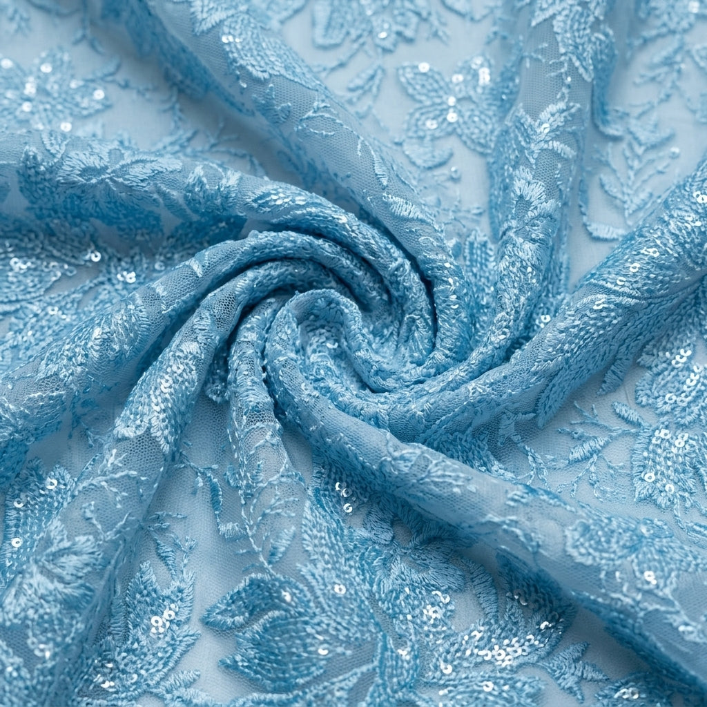 Embroidery Net Fabric - EB13660 - Swirl