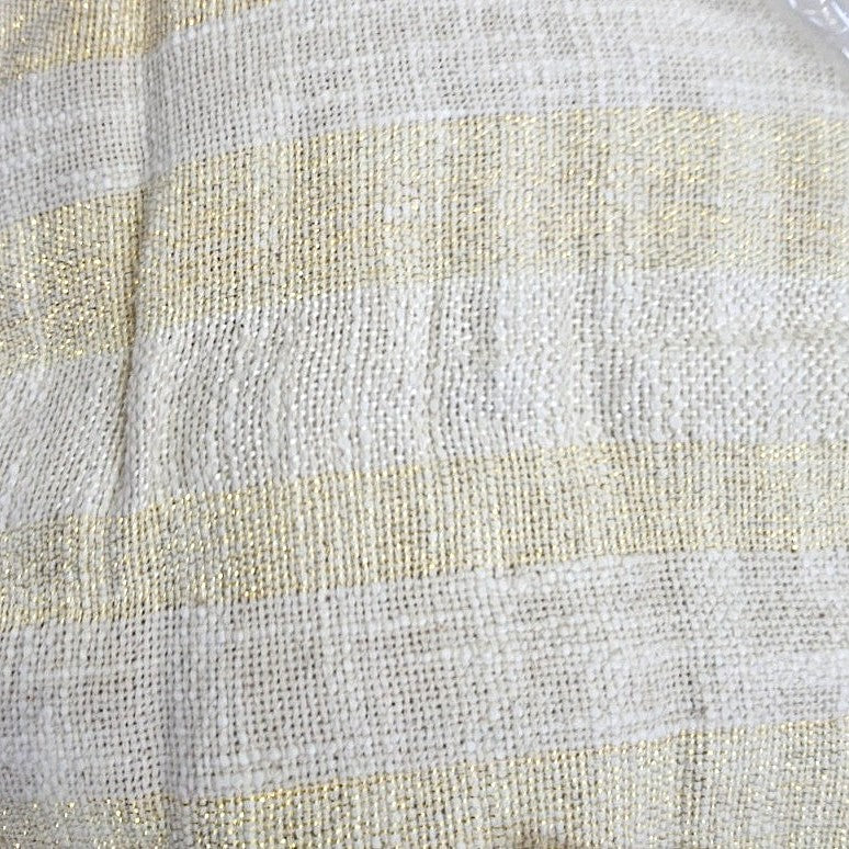 Beige Embroidery Jute Fabric - EB13661 - EB13661 - Flat fabric
