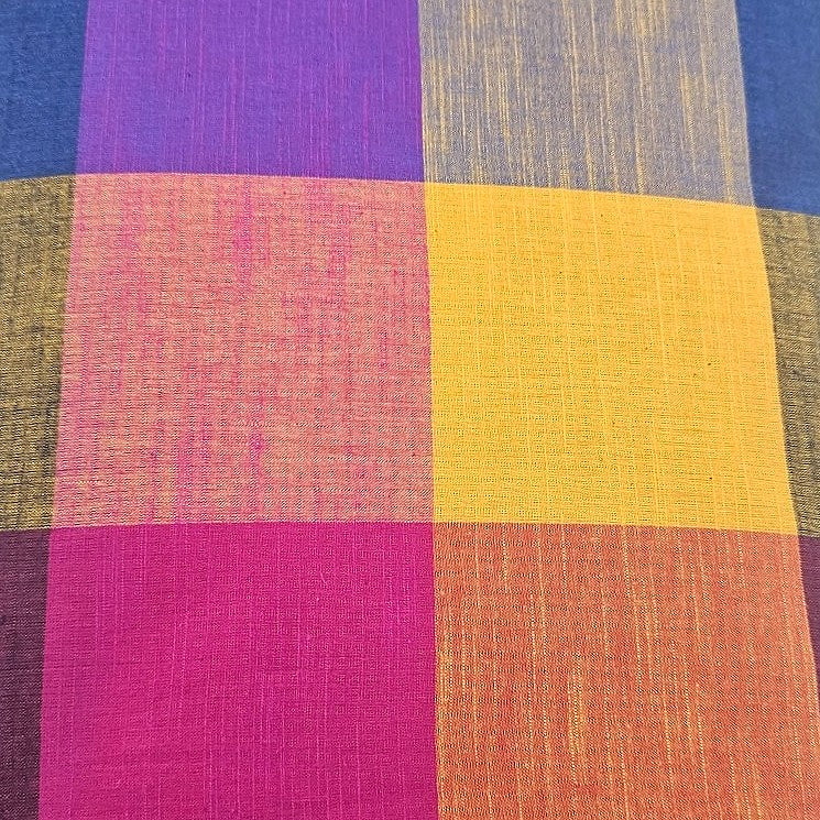 Multicolor Madras Checks Cotton Fabric - EB5056 - EB5056 - Flat fabric