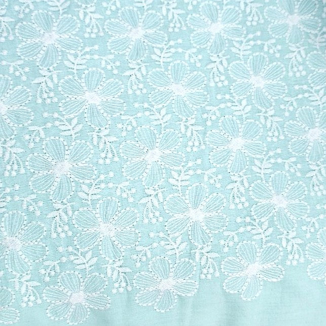 Embroidery Cotton Fabric - EB6314 - Flat fabric