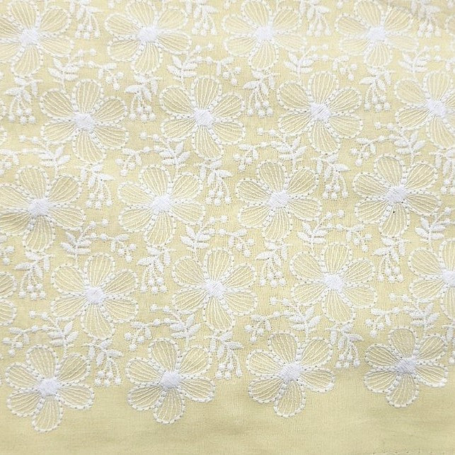 Embroidery Cotton Fabric - EB6315 - Flat fabric