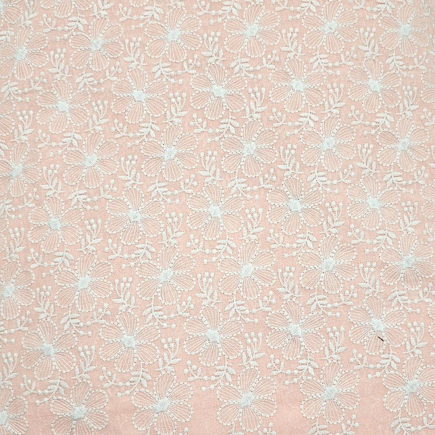 Embroidery Cotton Fabric - EB6316 - Flat fabric