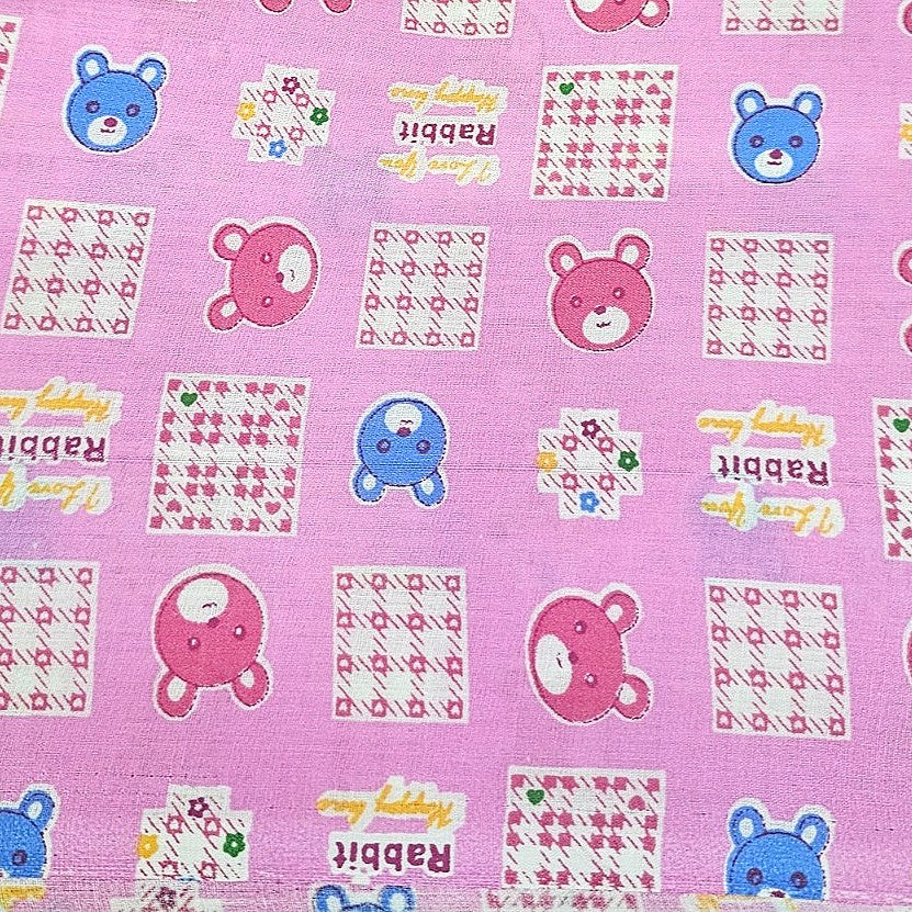 Pink Printed Cotton Fabric - EB6400 - EB6400 - Flat fabric