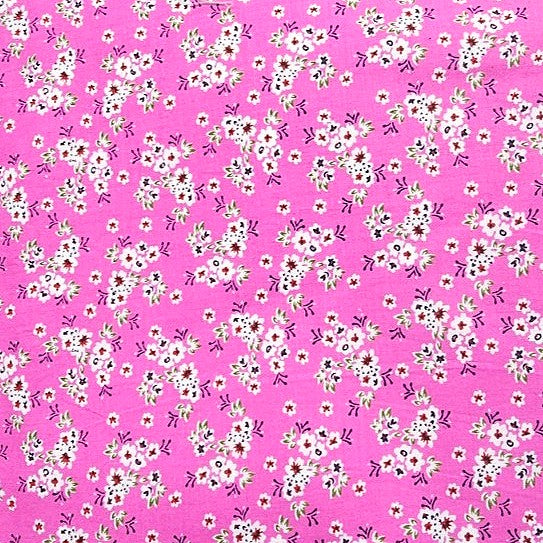 Floral Cotton Fabric - EB6444 - Flat fabric