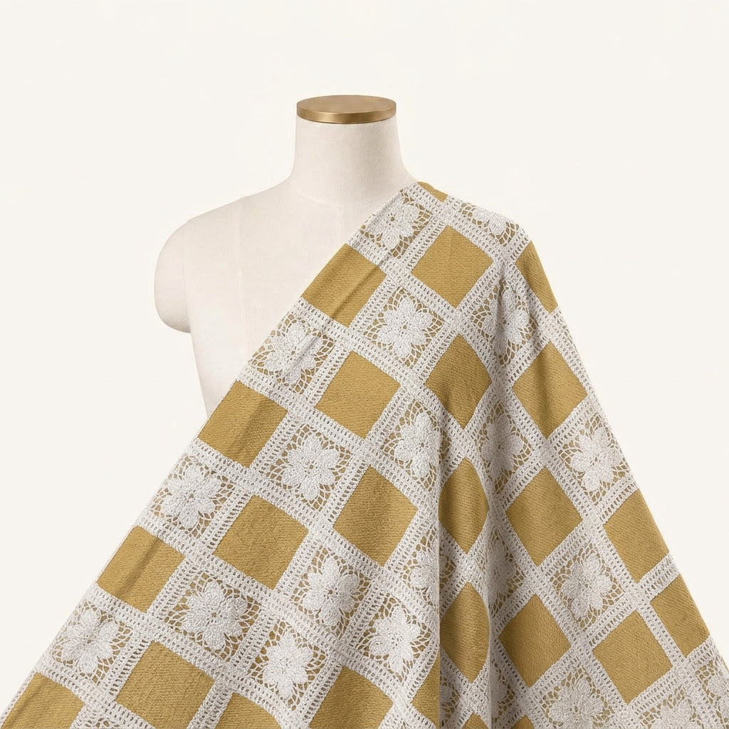 Embroidery Cotton Fabric - EB6473 - saree_drape