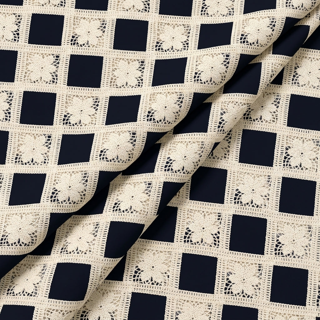 Embroidery Cotton Fabric - EB6475 - folds
