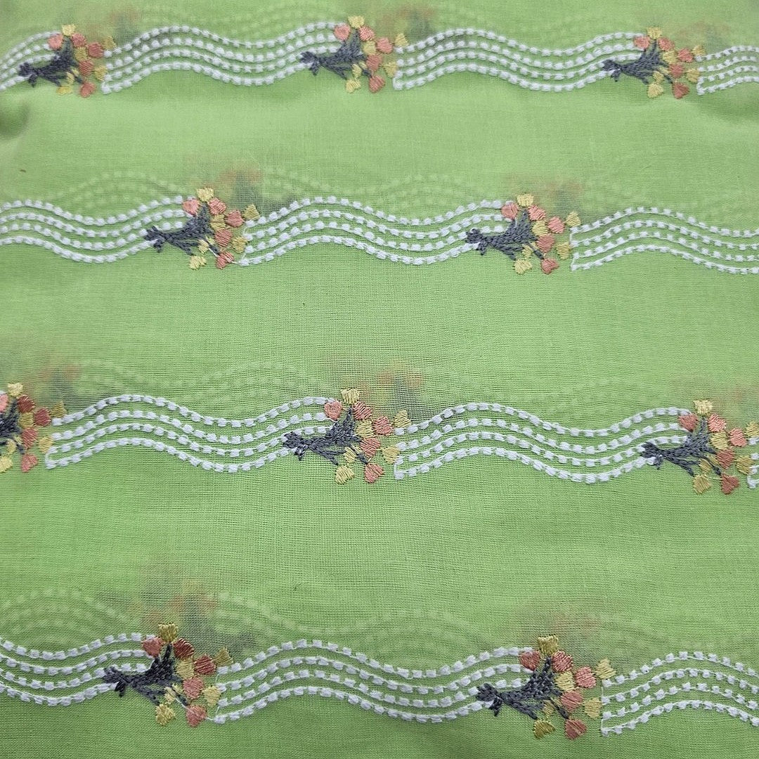 Embroidery Cotton Fabric - EB6635 - Flat fabric