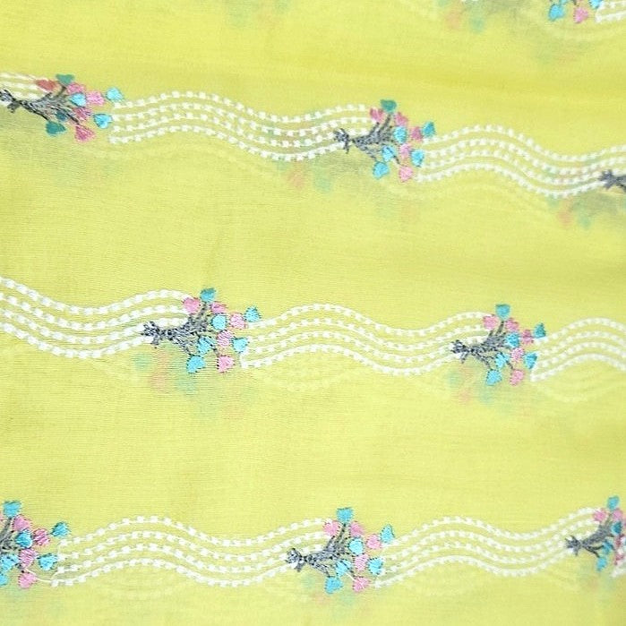 Embroidery Cotton Fabric - EB6636 - Flat fabric