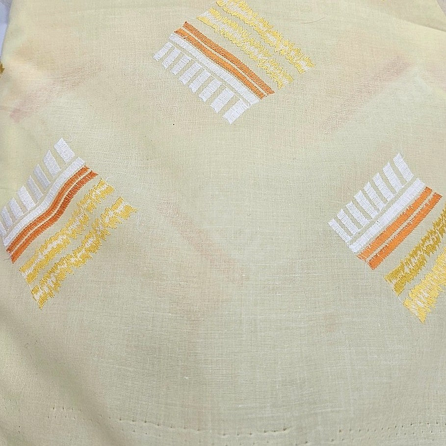 Embroidery Cotton Fabric - EB6638 - Flat fabric