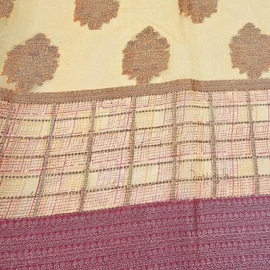 Block Print Chanderi Fabric - EB8533 - Flat fabric