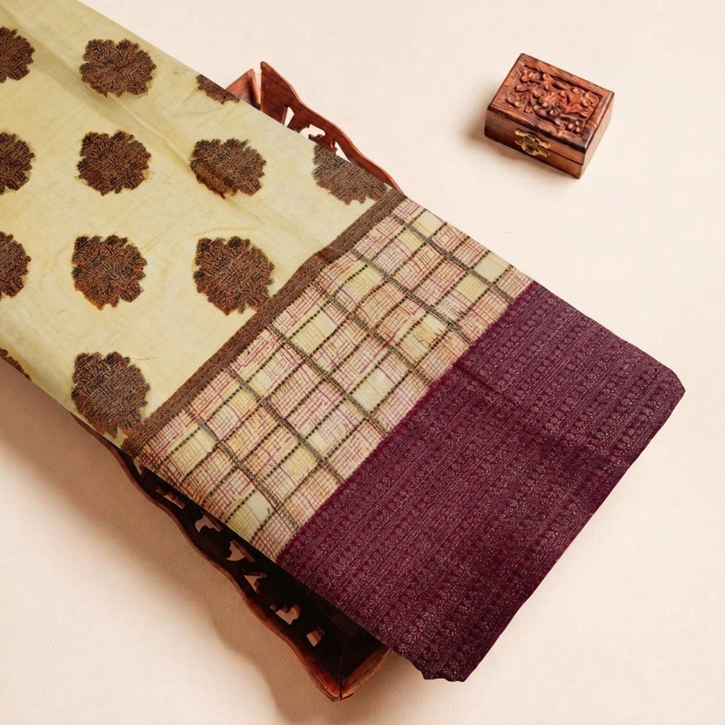 Block Print Chanderi Fabric - EB8533 - tray_3