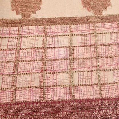 Block Print Chanderi Fabric - EB8545 - Flat fabric