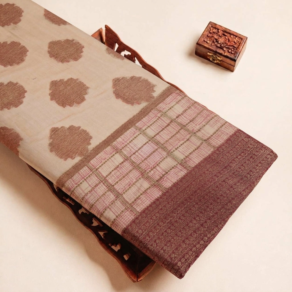 Block Print Chanderi Fabric - EB8545 - tray_3