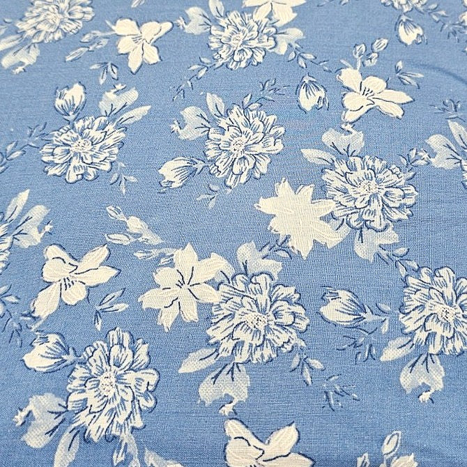 Floral Cotton Fabric - EB9165 - Flat fabric