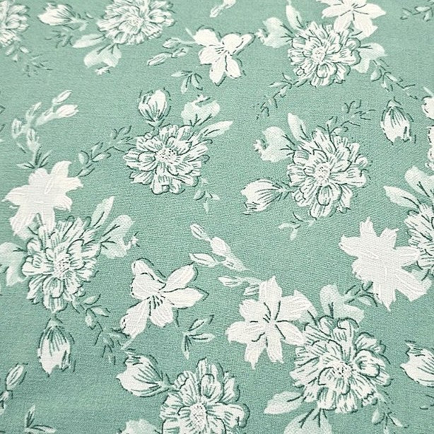 Floral Cotton Fabric - EB9168 - Flat fabric