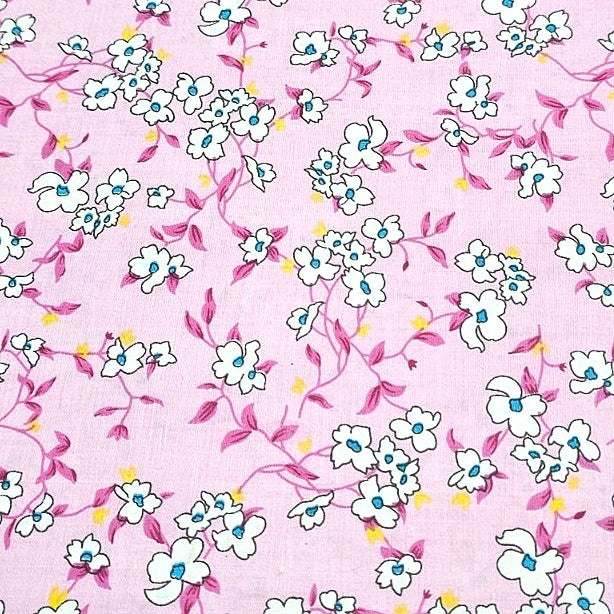 Floral Cotton Fabric - EC10425 - Flat fabric