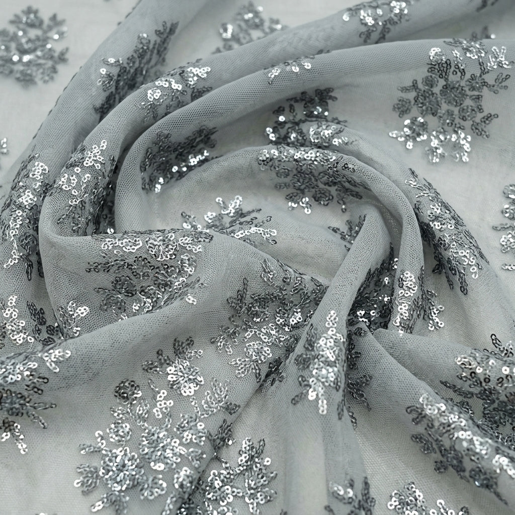 Embroidery Net Fabric - EC10874 - Swirl