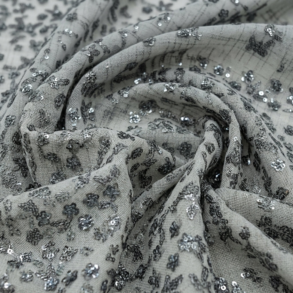 Embroidery Net Fabric - EC10879 - Swirl