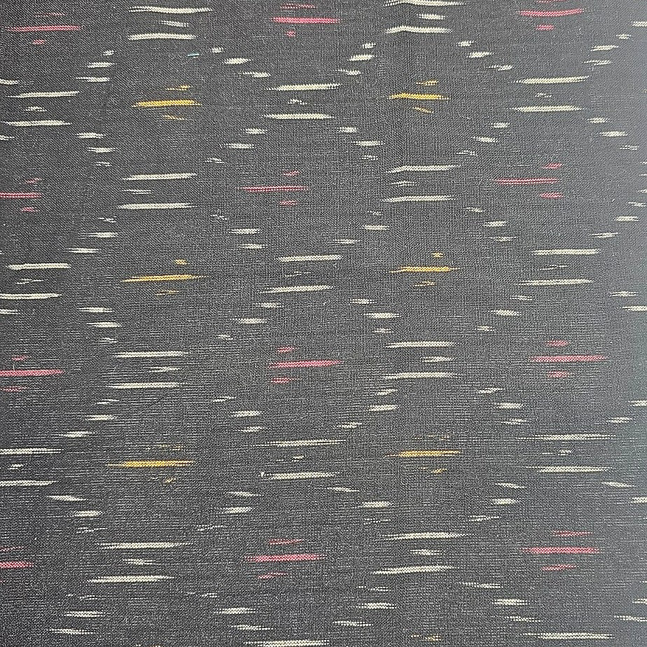 Black Ikat Cotton Fabric - EC11832