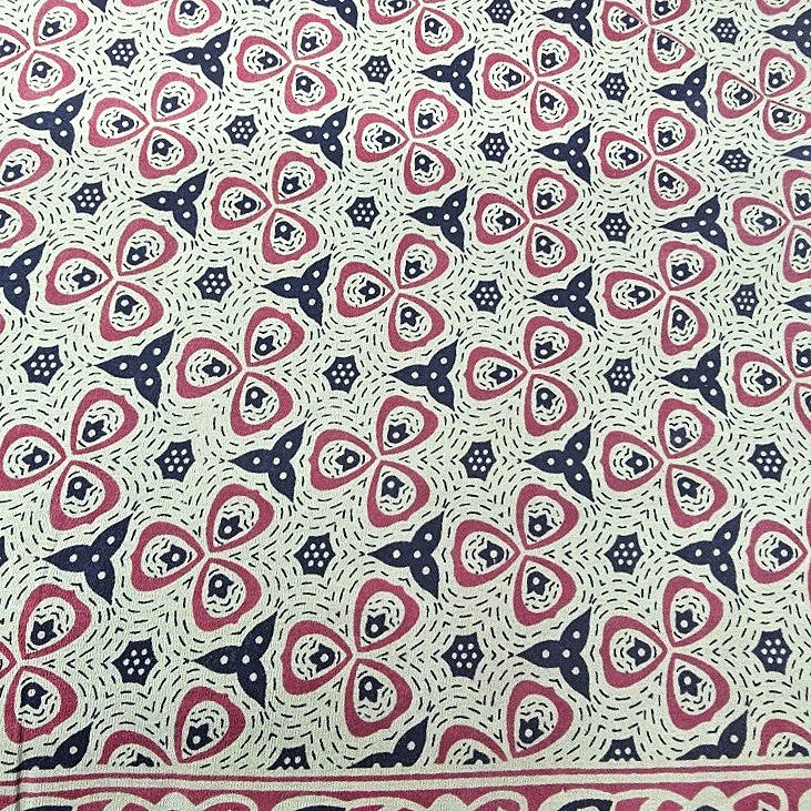 Floral Cotton Fabric - EC12391 - Flat fabric