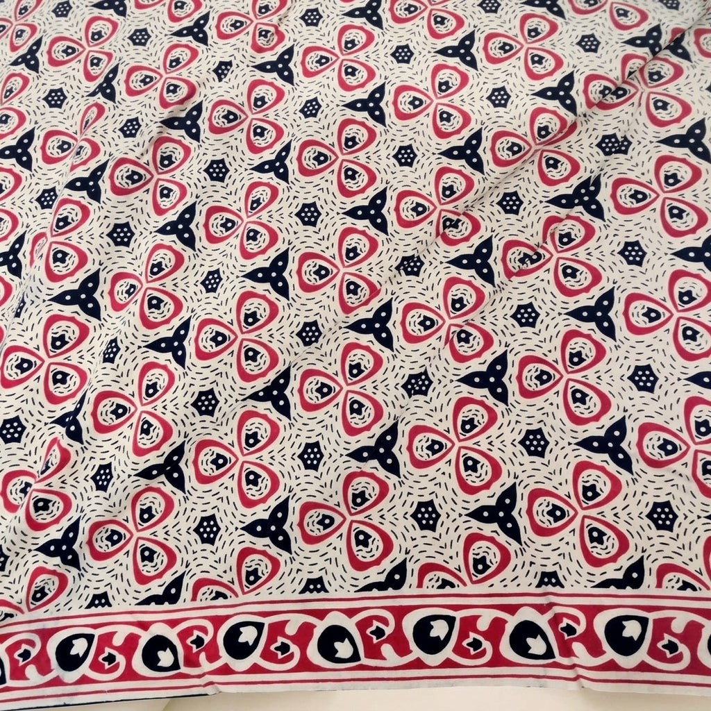 Floral Cotton Fabric - EC12393 - folds