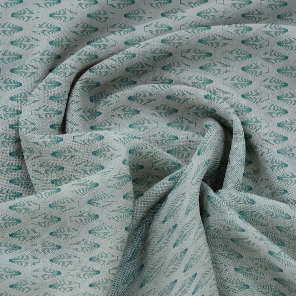 Swirled Leaf Green Leaf Lycra Fabric