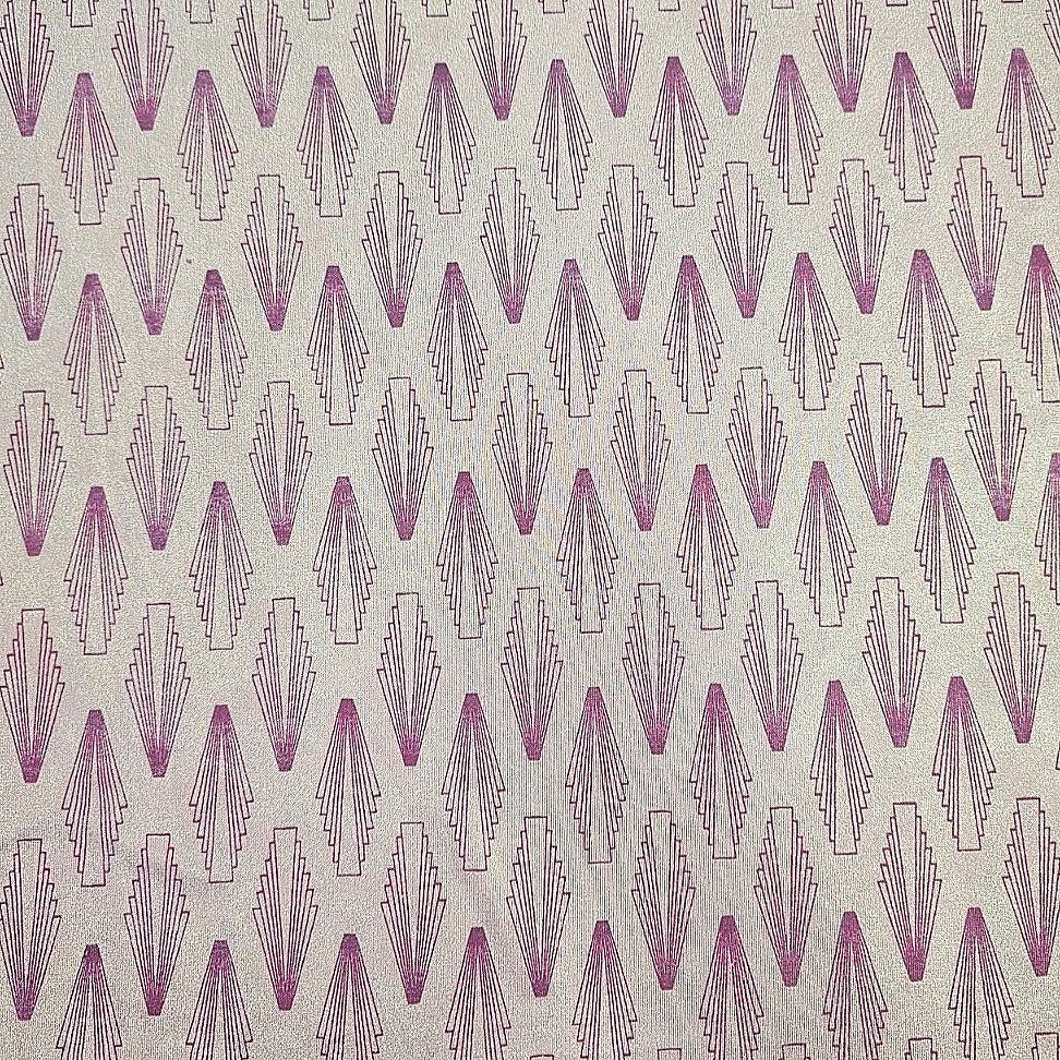 Pink Leaf Lycra Fabric - EC13226