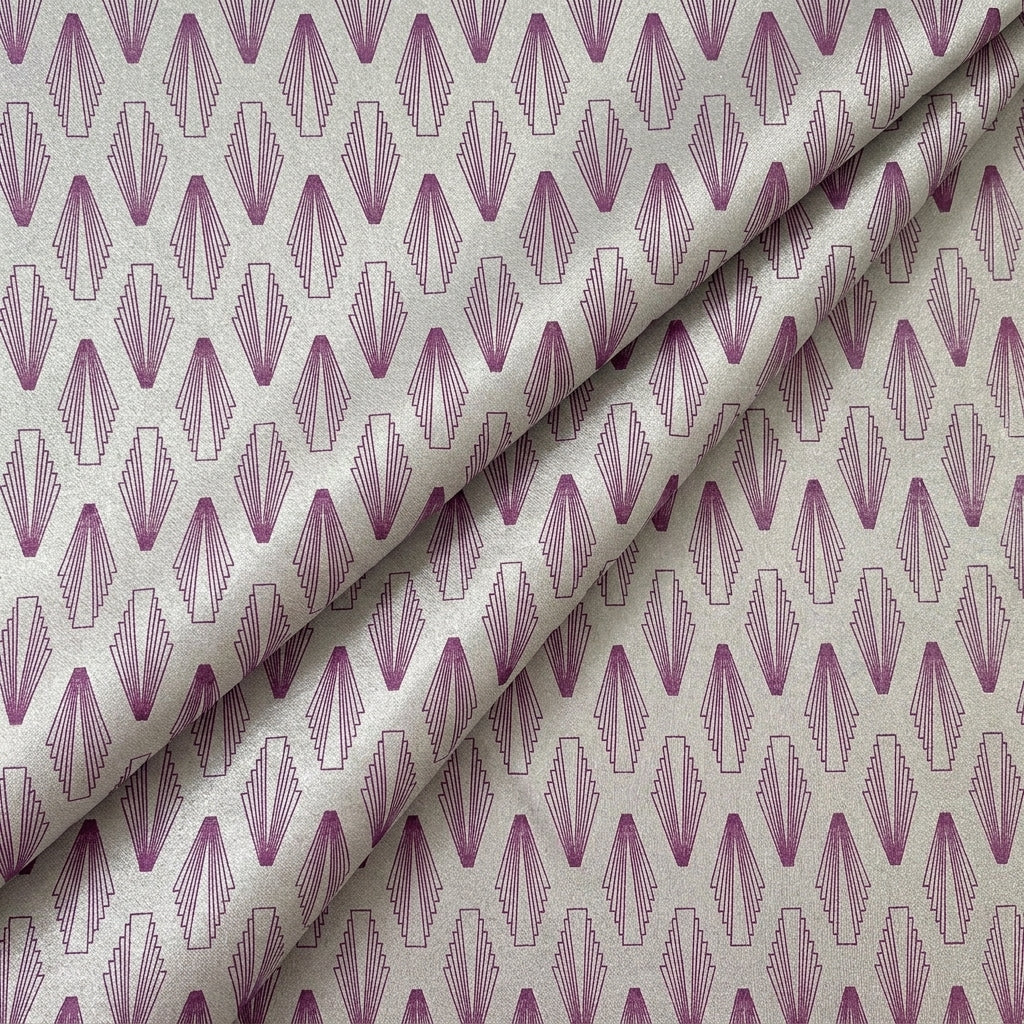 Folded Leaf Pink Leaf Lycra Fabric