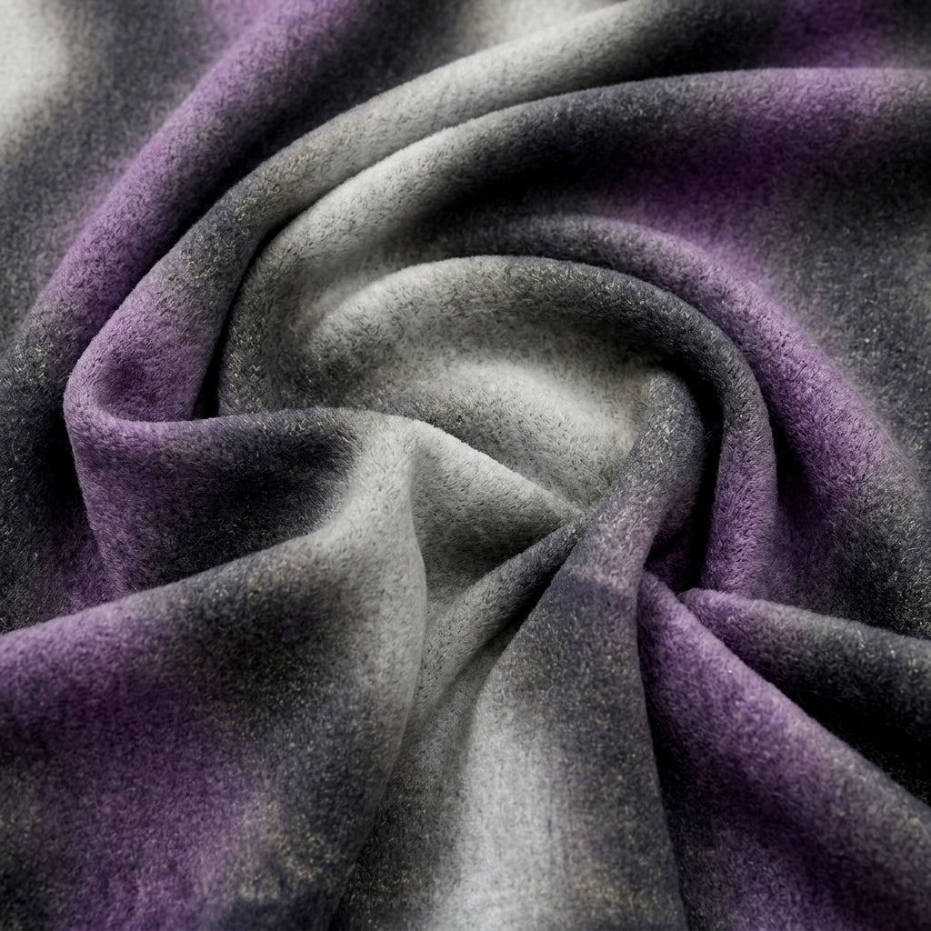 Swirled Black Shimmer Lycra Fabric Showing Chevron and Drape