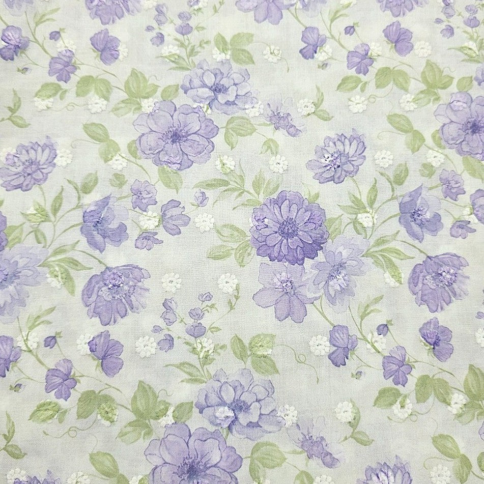 Embroidery Cotton Fabric - EC13323 - Flat fabric