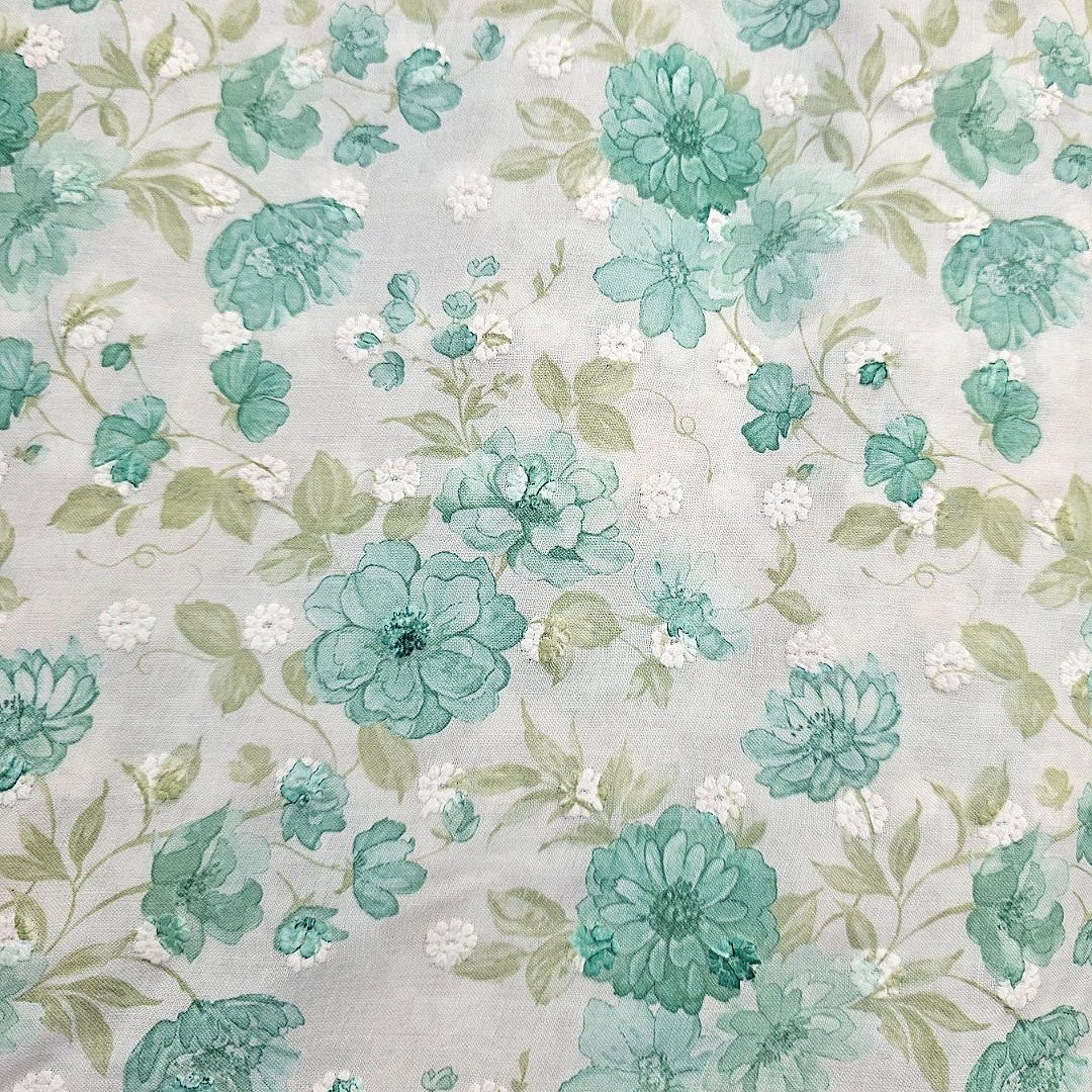 Embroidery Cotton Fabric - EC13327 - Flat fabric