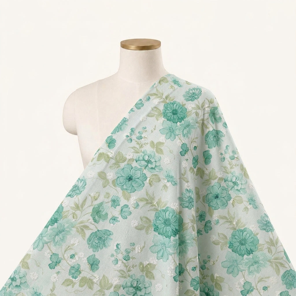 Embroidery Cotton Fabric - EC13327 - saree_drape