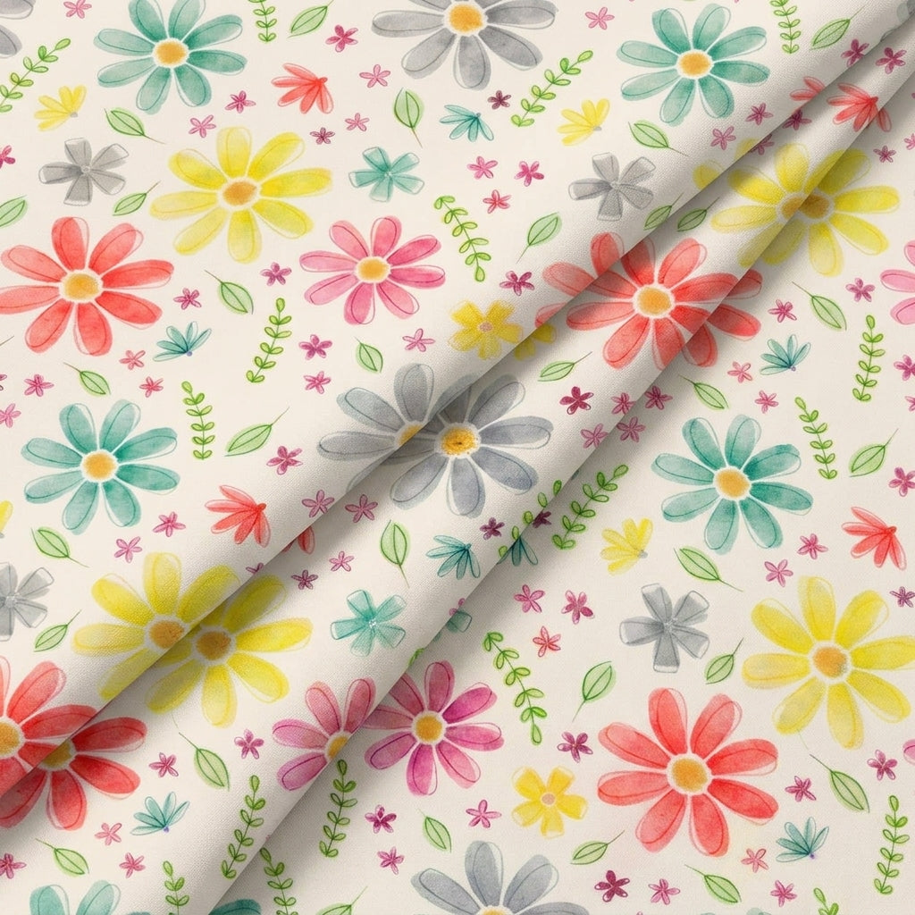 Folded Embroidery Yellow Embroidery Cotton Fabric