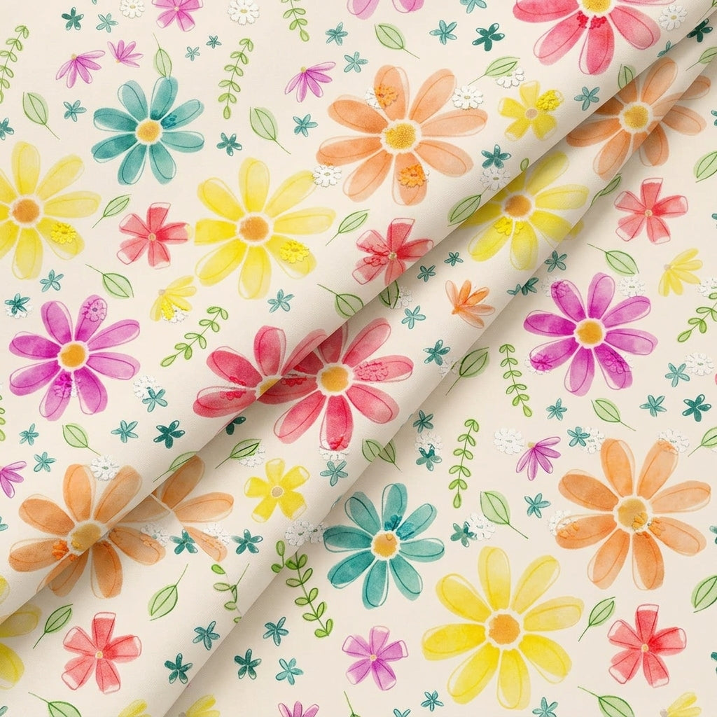 Embroidery Cotton Fabric - EC13332 - folds