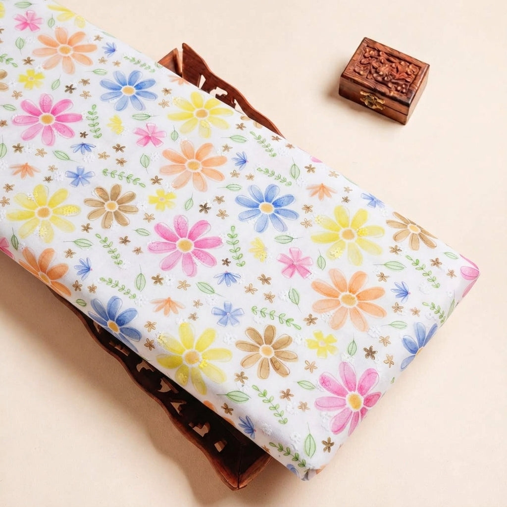 Embroidery Cotton Fabric - EC13333 - tray_3