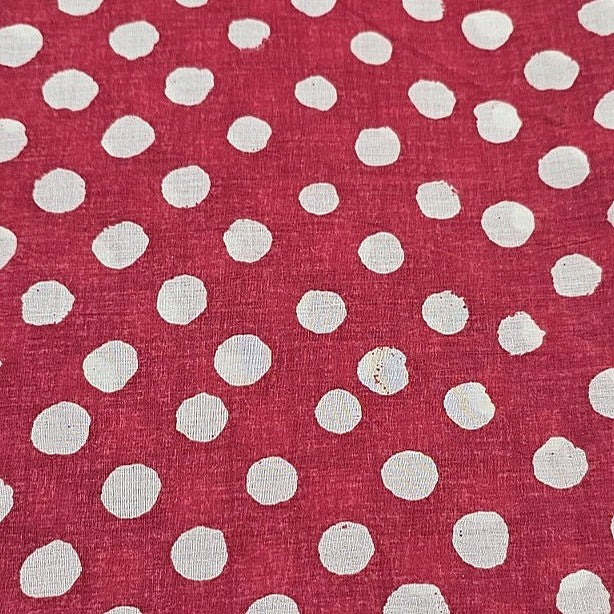 Polka Dots Cotton Fabric - EC13565 - Flat fabric