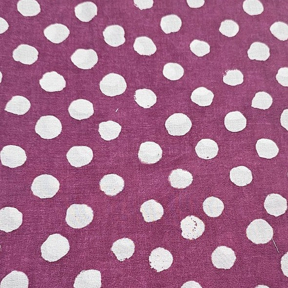 Polka Dots Cotton Fabric - EC13566 - Flat fabric