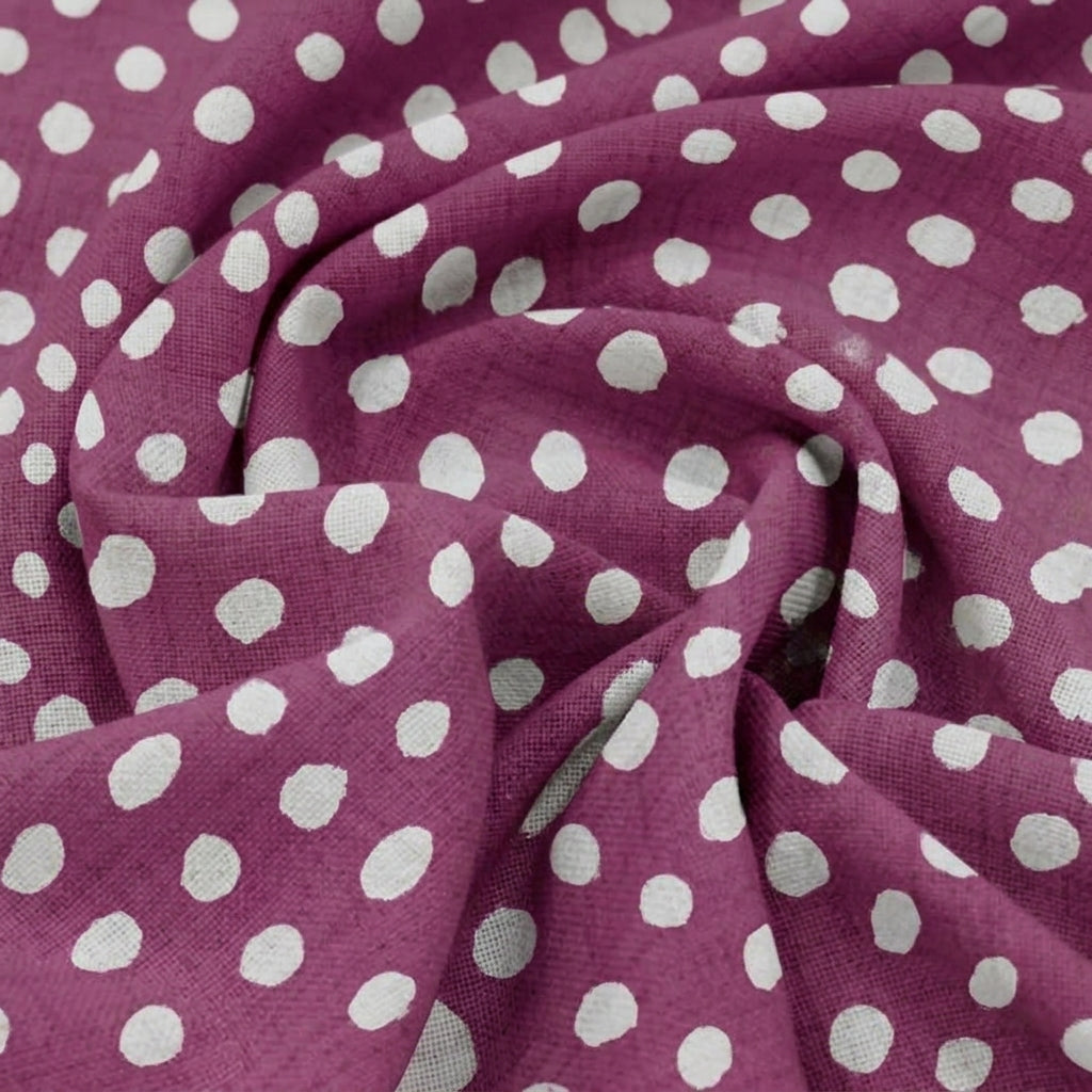 Swirled Polka Dots Pink Polka Dots Cotton Fabric