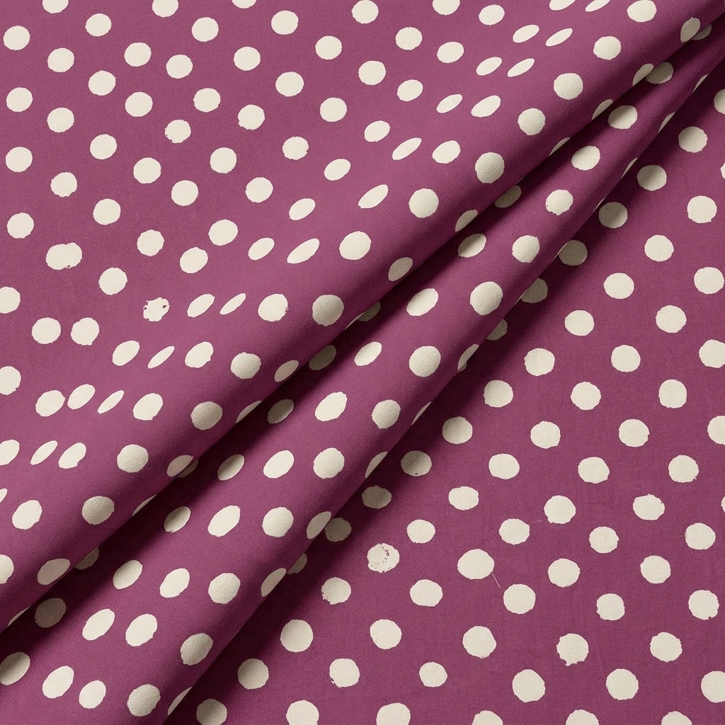 Folded Polka Dots Pink Polka Dots Cotton Fabric