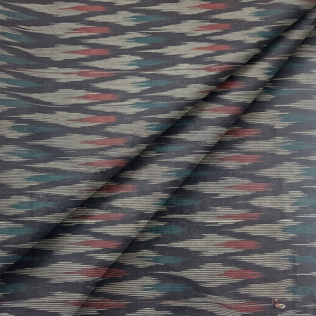 Folded Ikat Black Ikat Cotton Fabric