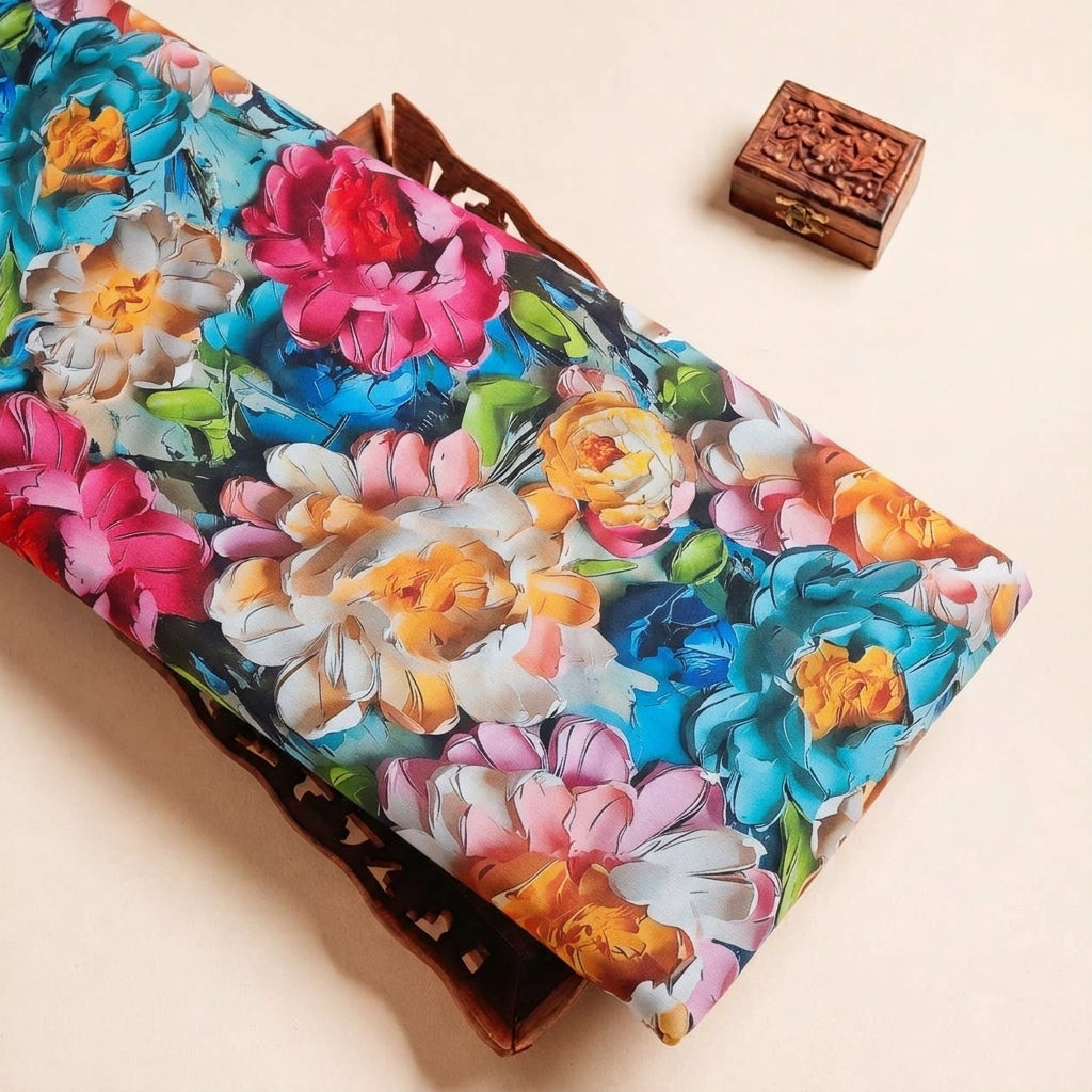 Multicolor Floral Crepe Fabric - EC13677 - EC13677 - tray_3