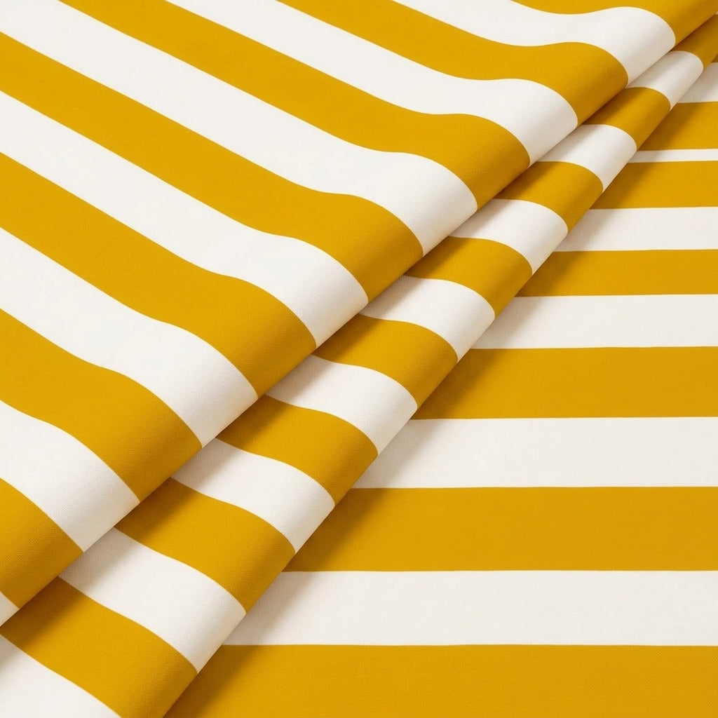 Folded Stripes Gold Stripes Satin Fabric