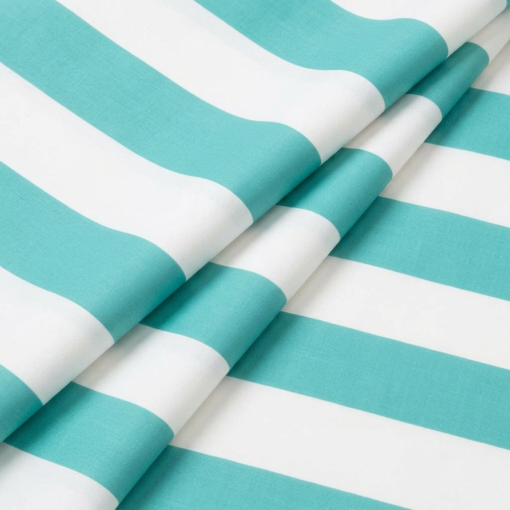Folded Stripes Teal Stripes Stripes Fabric