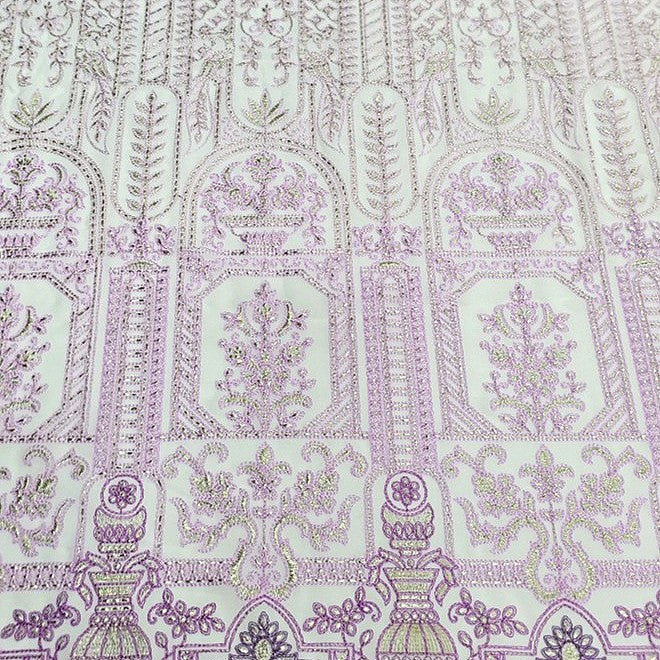 Embroidery Georgette Fabric - EC13835 - Flat fabric